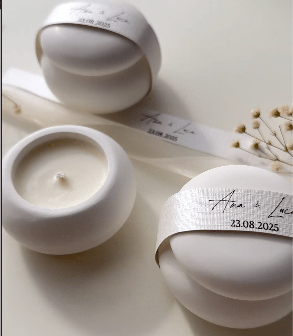 Recipient ceramic | Lumânări parfumate | Mărturii - Meltino Candles