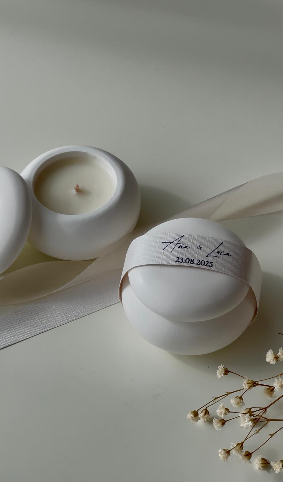 Recipient ceramic | Lumânări parfumate | Mărturii - Meltino Candles