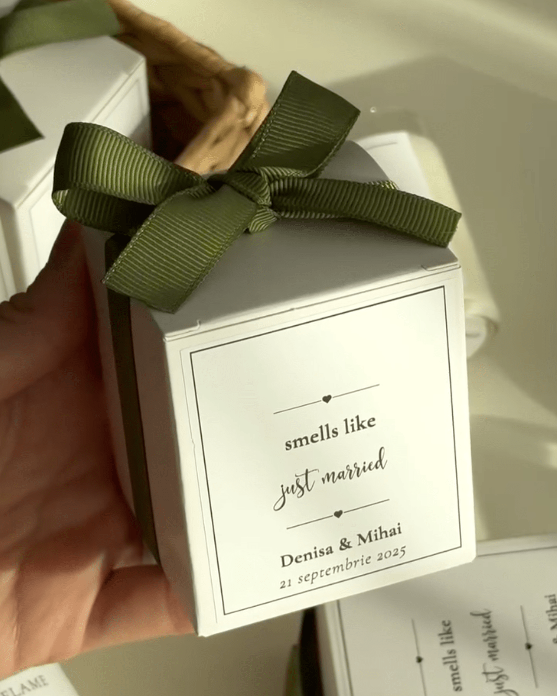 Recipient de sticlă personalizat | Cutie personalizată | Lumânări parfumate | Mărturii - Meltino Candles