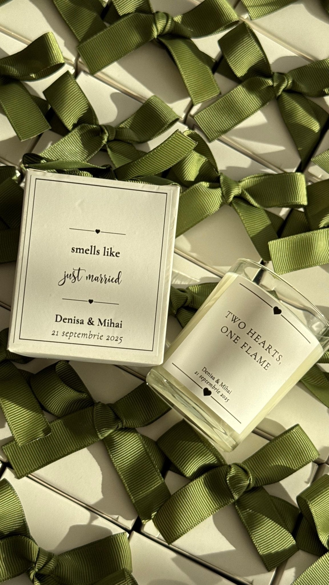 Recipient de sticlă personalizat | Cutie personalizată | Lumânări parfumate | Mărturii - Meltino Candles